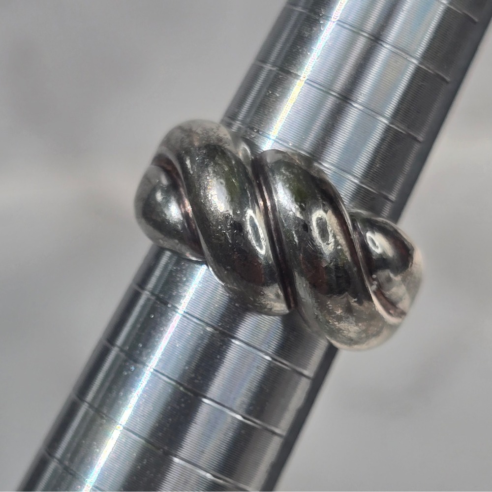 Vintage Sterling Silver 925 Twisted Bypass Ring Size 7 Statement 5.3g - Picture 9 of 12